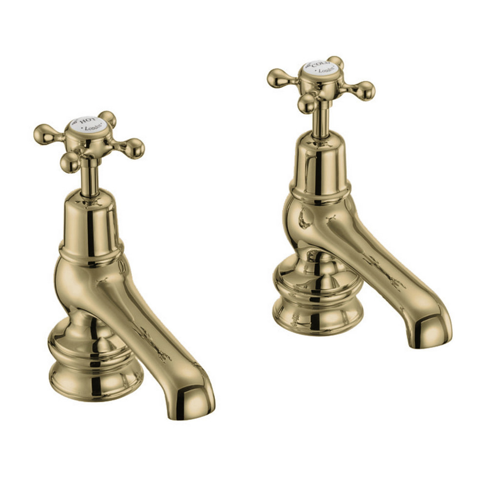 Burlington Claremont Regent Gold 5 Inch Basin Taps