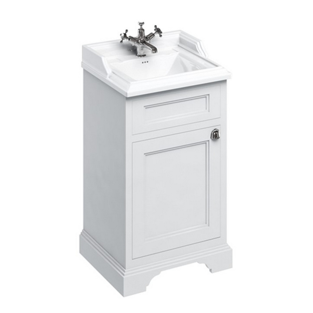 Burlington Classic 500mm Cloakroom Vanity Unit with Basin in Matt White