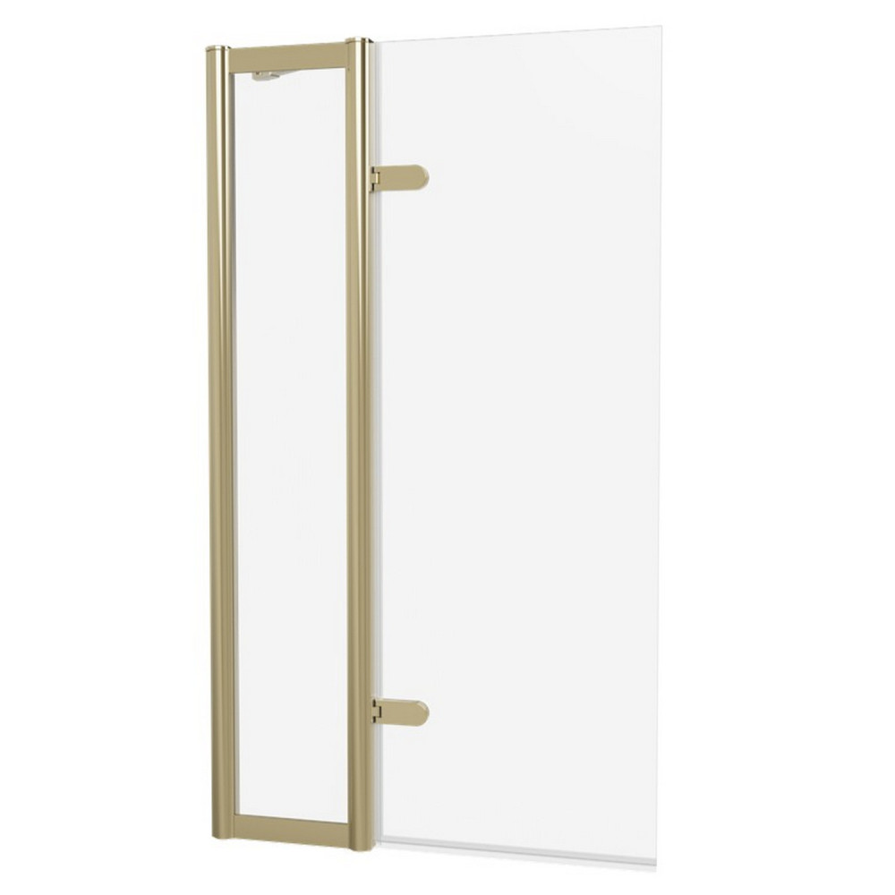 Burlington Classique Gold 850mm Hinged Inline Bath Screen