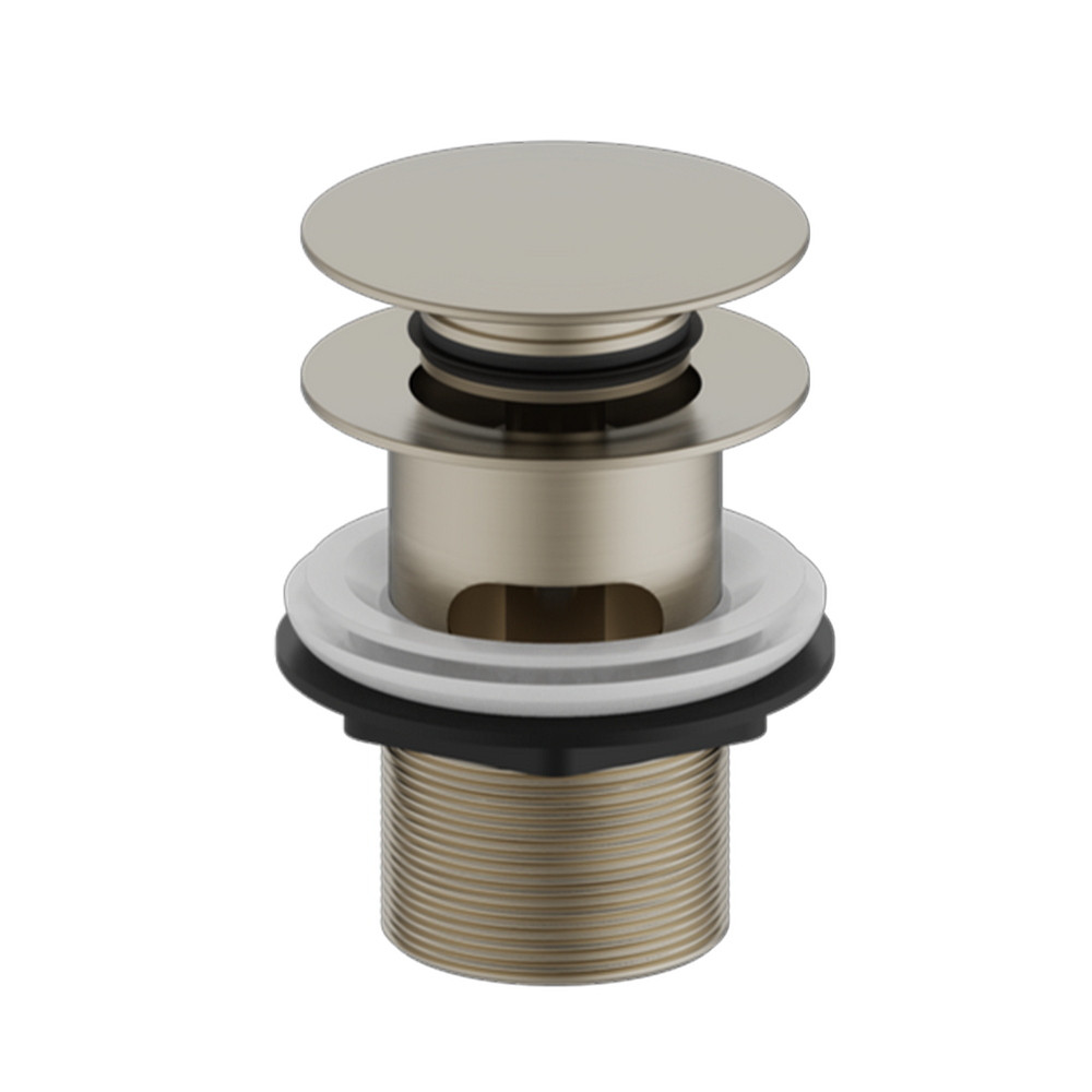 Burlington Click Clack Slotted Basin Waste in Brushed Nickel