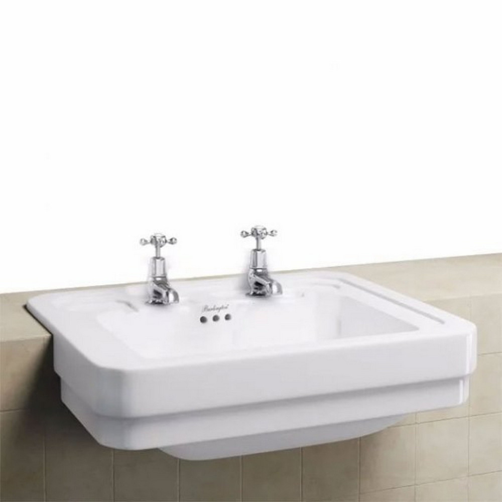 Burlington Contemporary 580mm 2TH Semi Recessed Basin