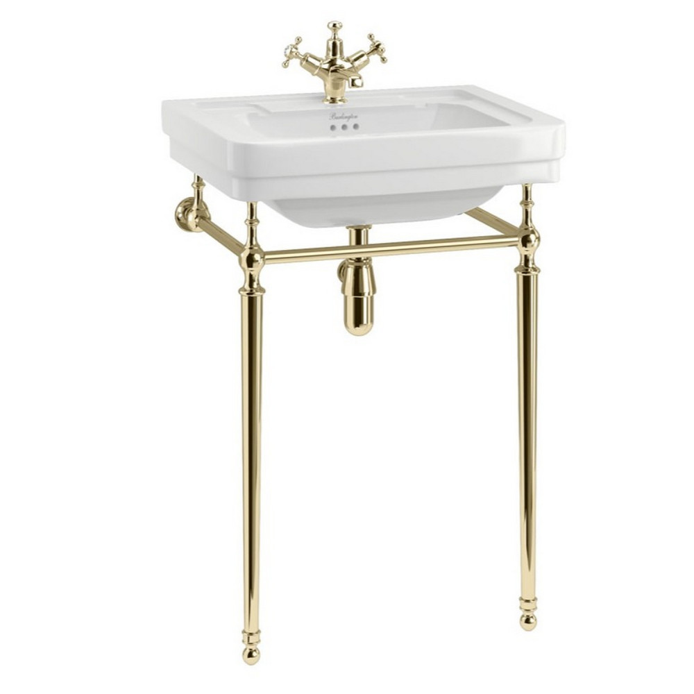 Burlington Contemporary 580mm Basin with Gold Washstand