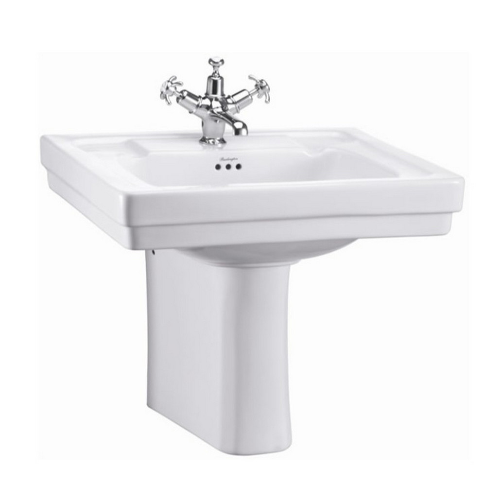 Burlington Contemporary 580mm Basin with Semi Pedestal