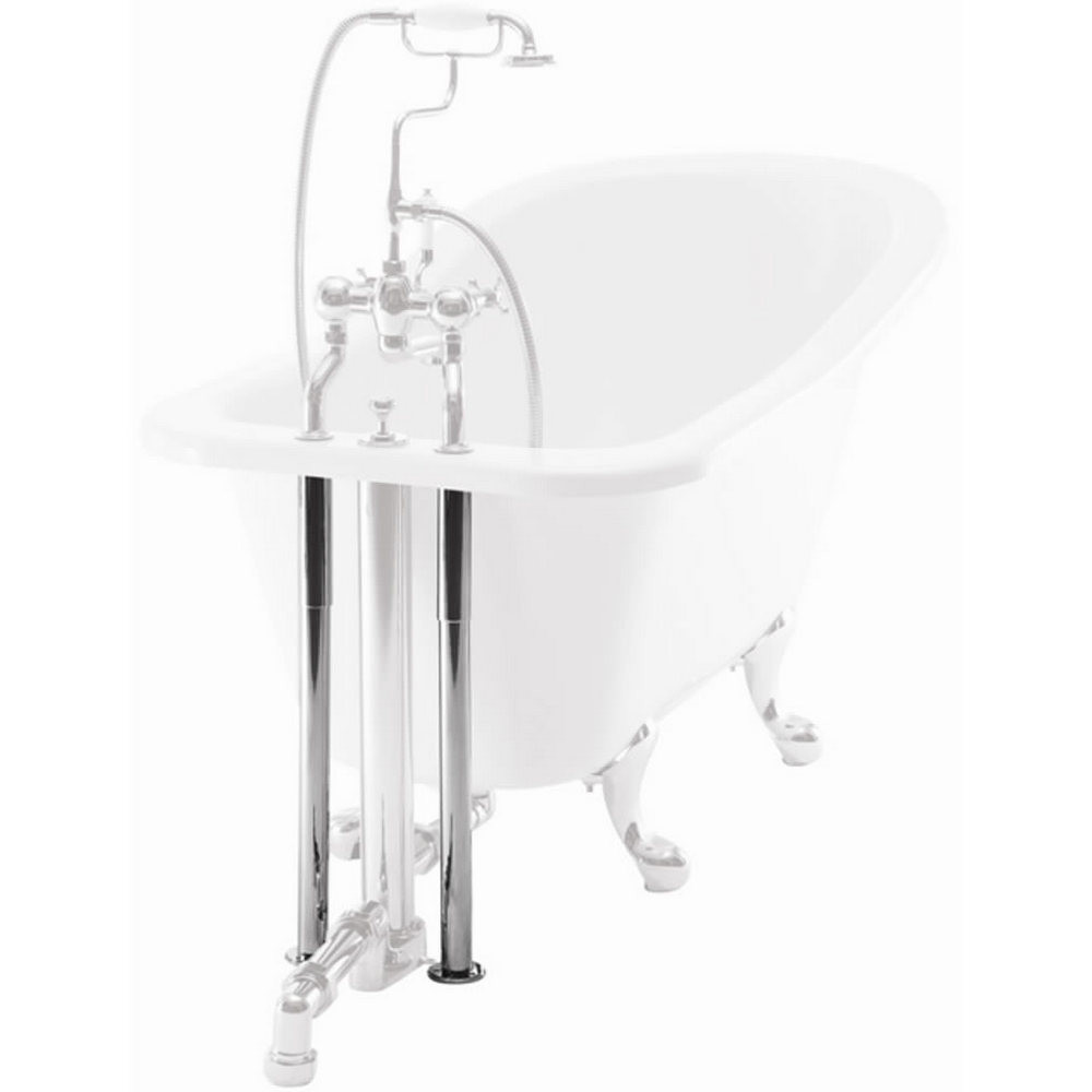 Burlington Decorative Pipe Shrouds Pair Chrome