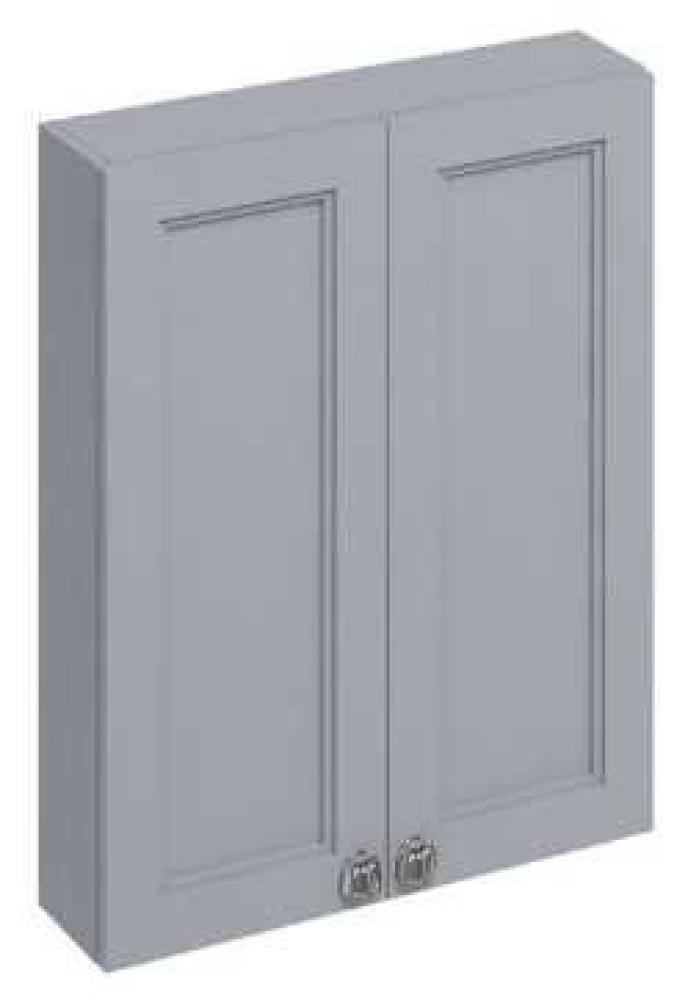 Burlington Double Door Wall Unit - 600mm - Classic Grey