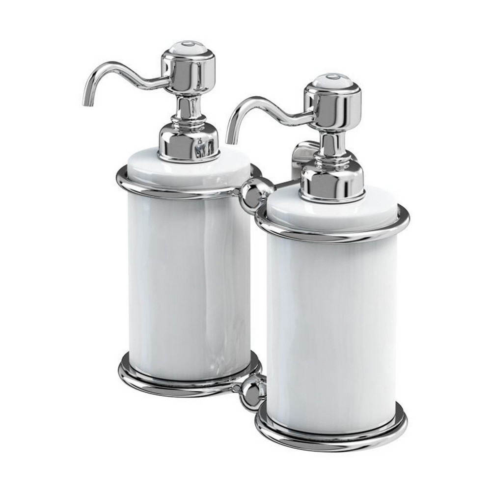 Burlington Double Soap Dispenser with Chrome Mount
