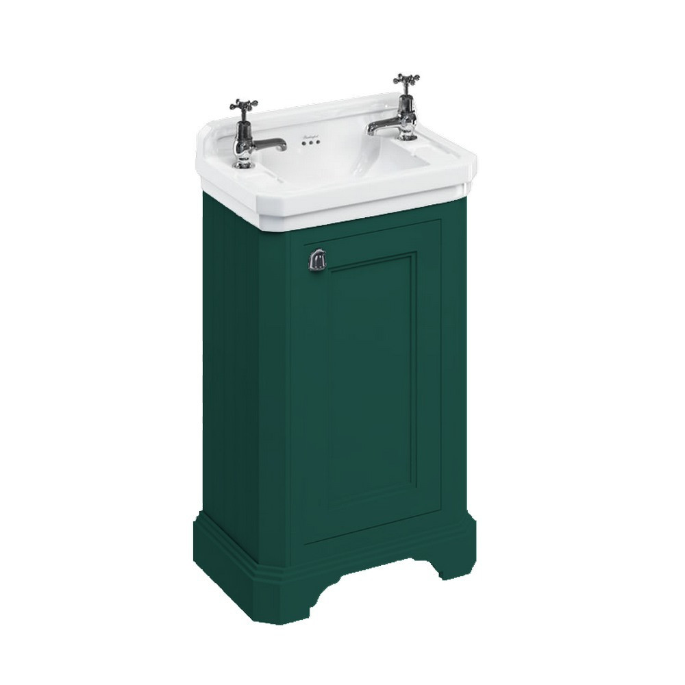 Burlington Edwardian 510mm Cloakroom Vanity Unit & Basin in Matt Green