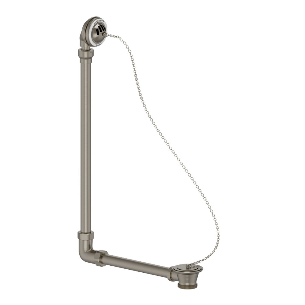 Burlington Exposed Bath Plug and Chain Waste in Brushed Nickel