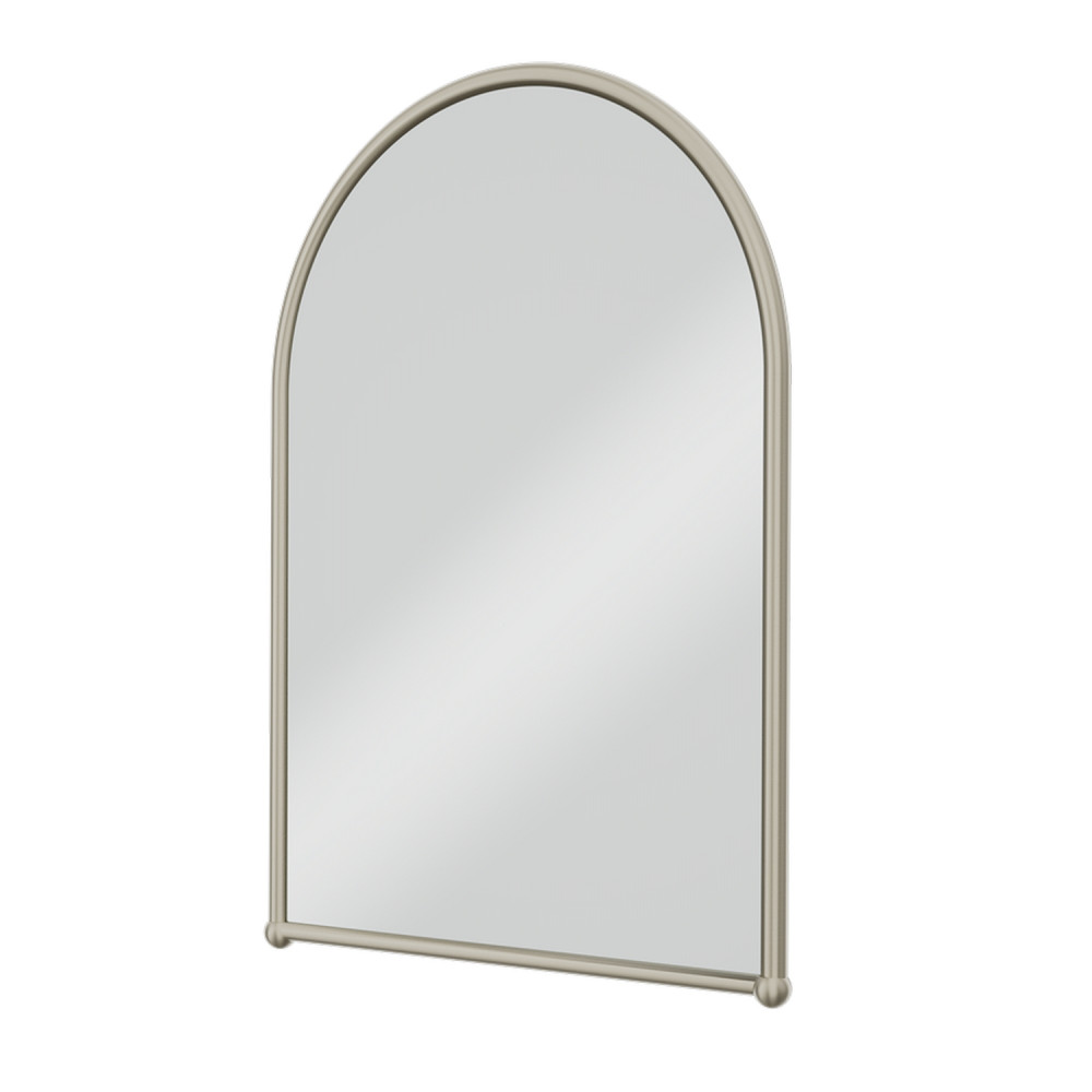 Burlington Framed 500 x 700mm Arched Mirror in Brushed Nickel