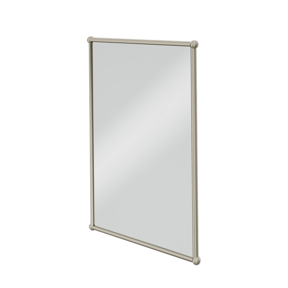 Burlington Framed 500 x 700mm Rectangular Mirror in Brushed Nickel