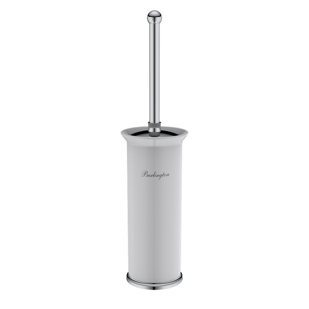 Burlington Freestanding Toilet Brush Holder in Chrome