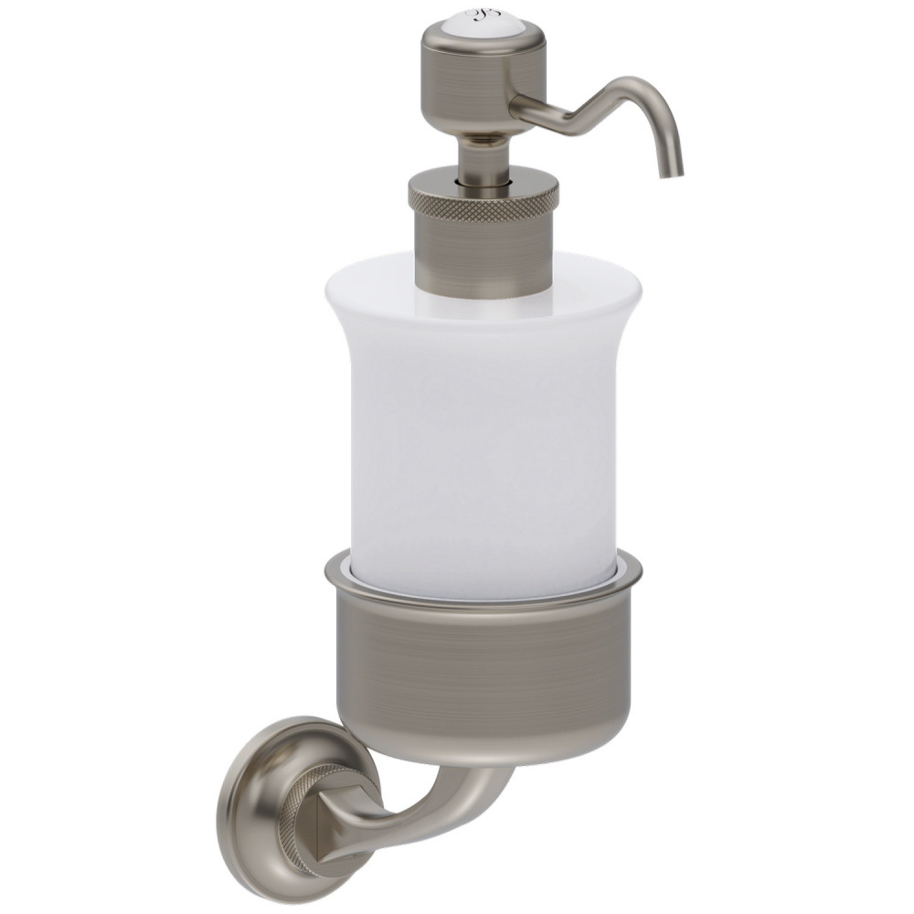 Burlington Guild Brushed Nickel Ceramic Soap Dispenser