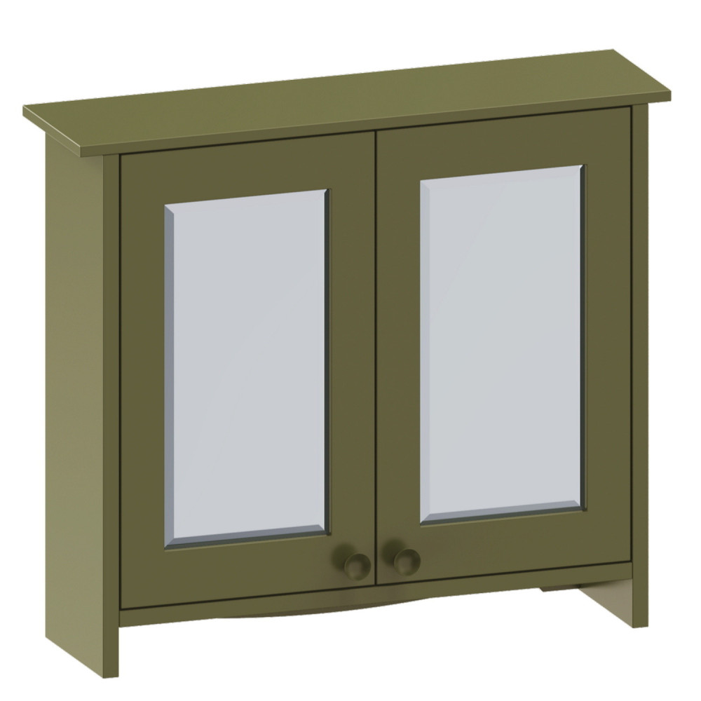 Burlington Guild Carlyle Green 650mm Traditional Bathroom Mirror Cabinet