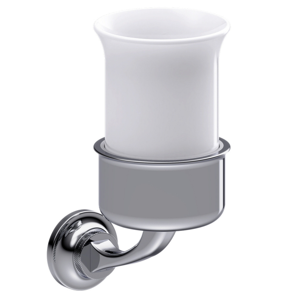 Burlington Guild Chrome Ceramic Tumbler Holder
