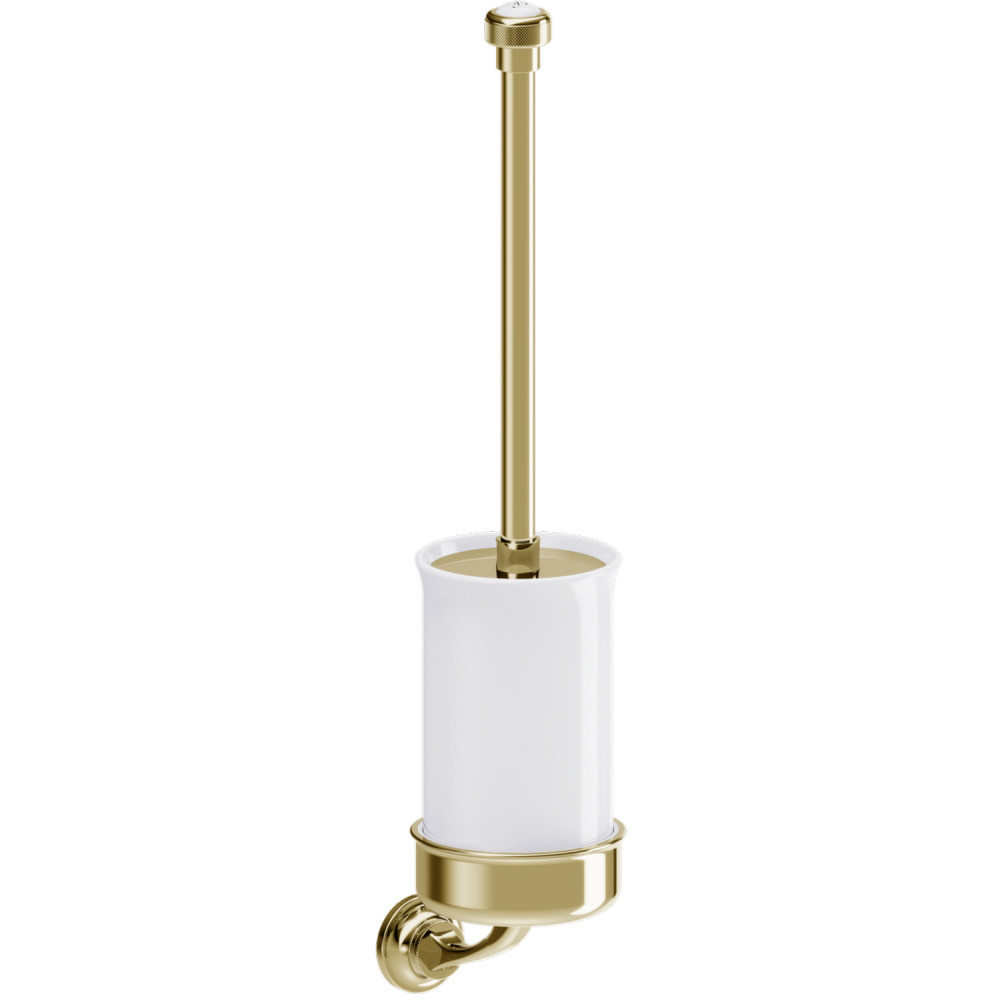 Burlington Guild Gold Ceramic Toilet Brush Holder