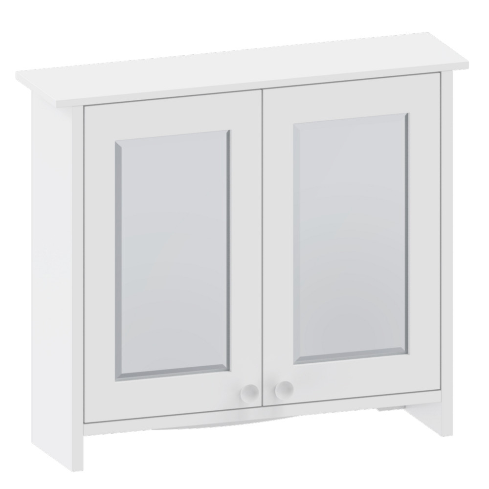 Burlington Guild Varley White 650mm Traditional Bathroom Mirror Cabinet