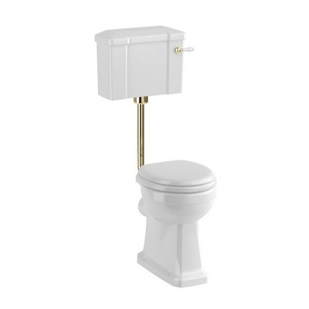 Burlington Low Level Standard WC with 520 Lever Cistern and Gold Flush Pipe