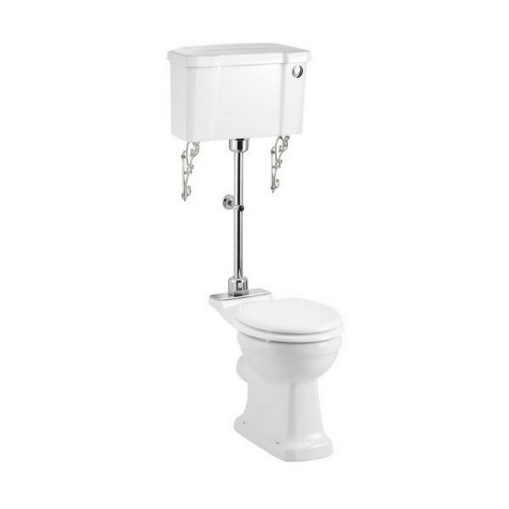 Burlington Medium Level Rimless WC with 440 Front Push Button Cistern