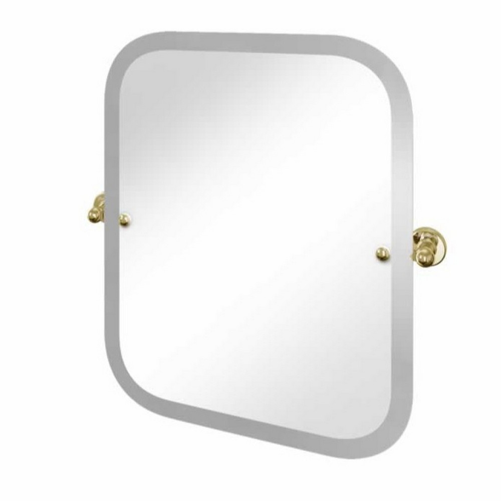 Burlington Rectangular Swivel Mirror in Gold