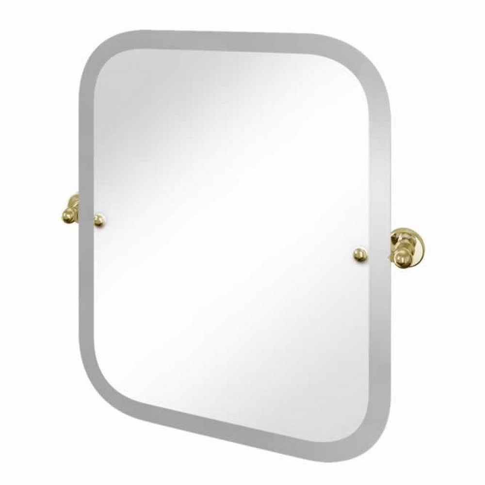 Burlington Rectangular Swivel Mirror in Gold