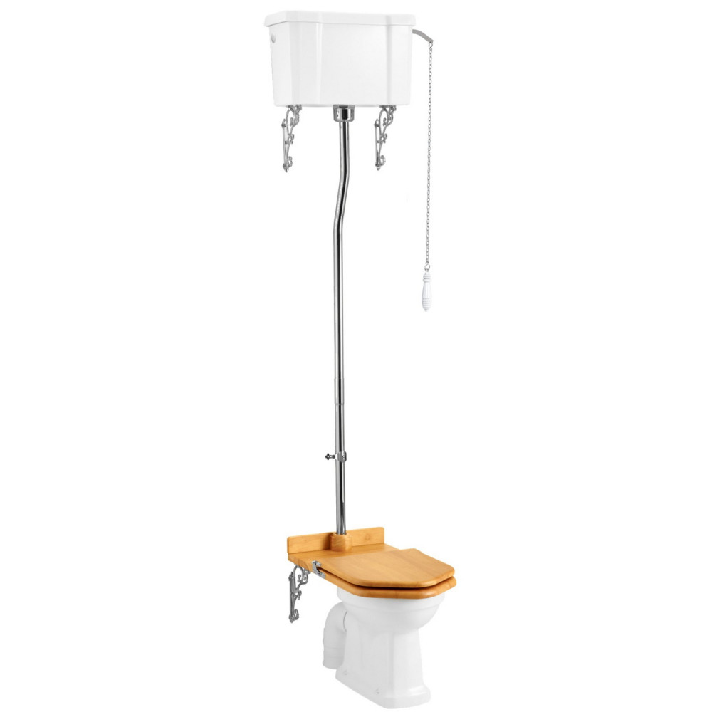 Burlington Regal High Level WC with Single Flush Ceramic Cistern