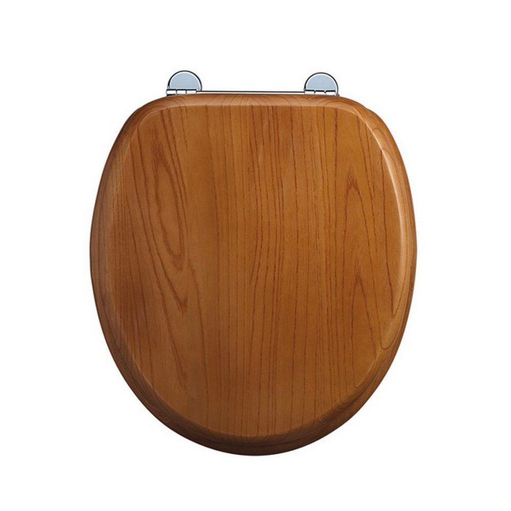 Burlington Standard Close Toilet Seat in Golden Oak