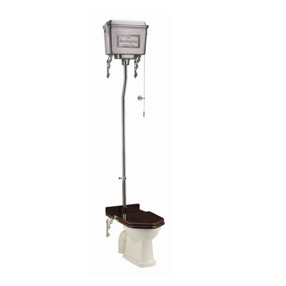 Burlington Standard High Level WC with Dual Flush Aluminium Cistern