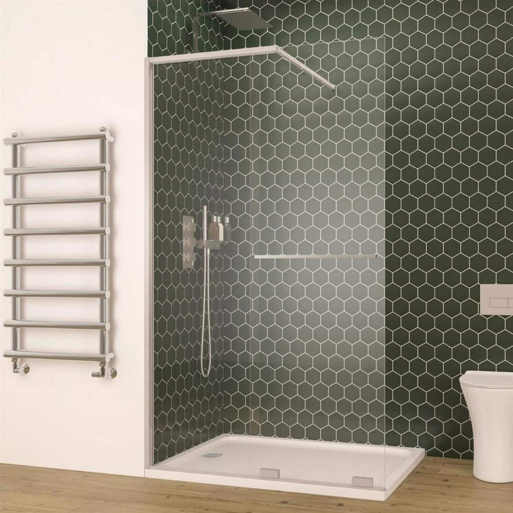 Corniche 2000 Chrome 1200mm Left Hand Sliding Wetroom Panel