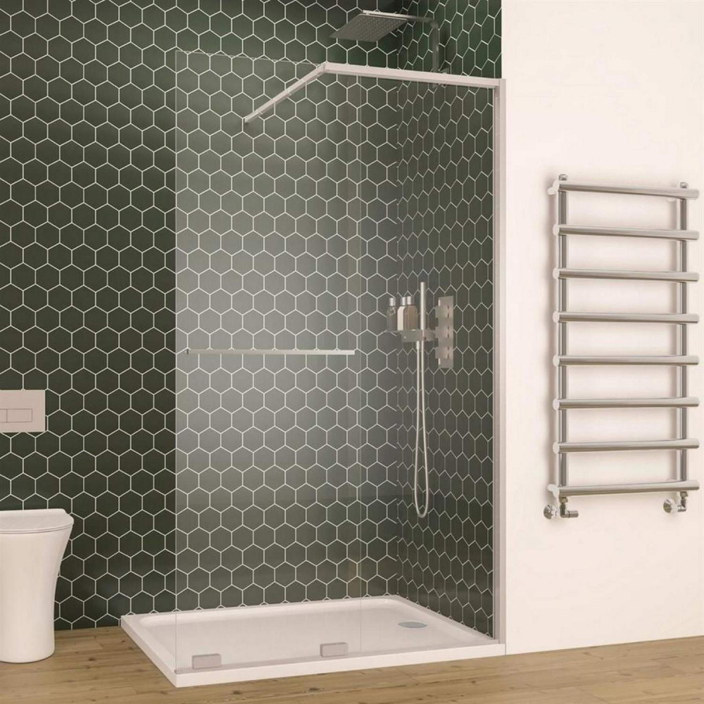 Corniche 2000 Chrome 1600mm Right Hand Sliding Wetroom Panel
