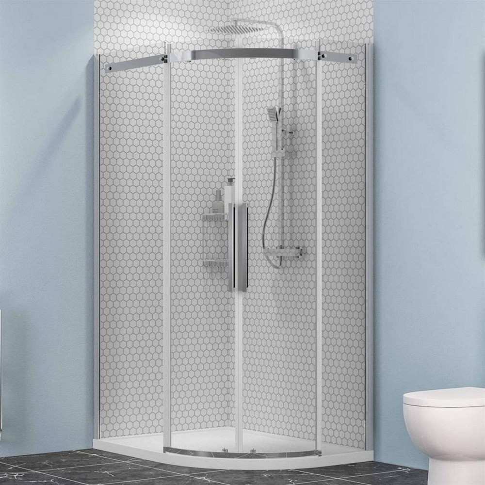 Corniche 2000 Chrome 1200 x 800mm RH Offset Quadrant Shower Enclosure