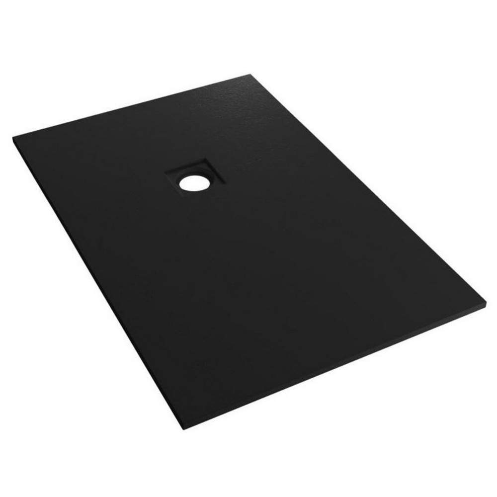 Crossland 1000mm x 800mm Black Slate Rectangular Shower Tray