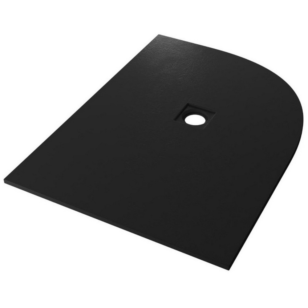 Crossland 1200mm x 900mm Black Slate Right Hand Offset Quadrant Shower Tray
