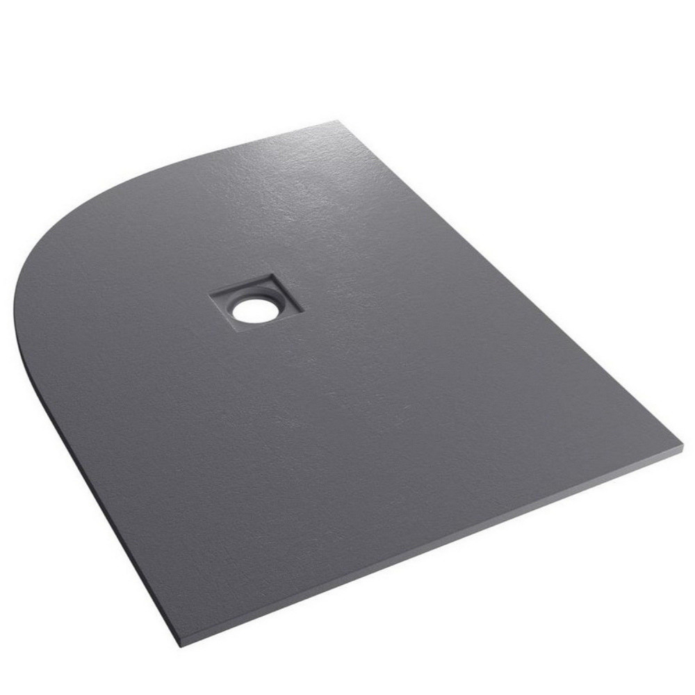 Crossland 1200mm x 900mm Grey Slate Left Hand Offset Quadrant Shower Tray