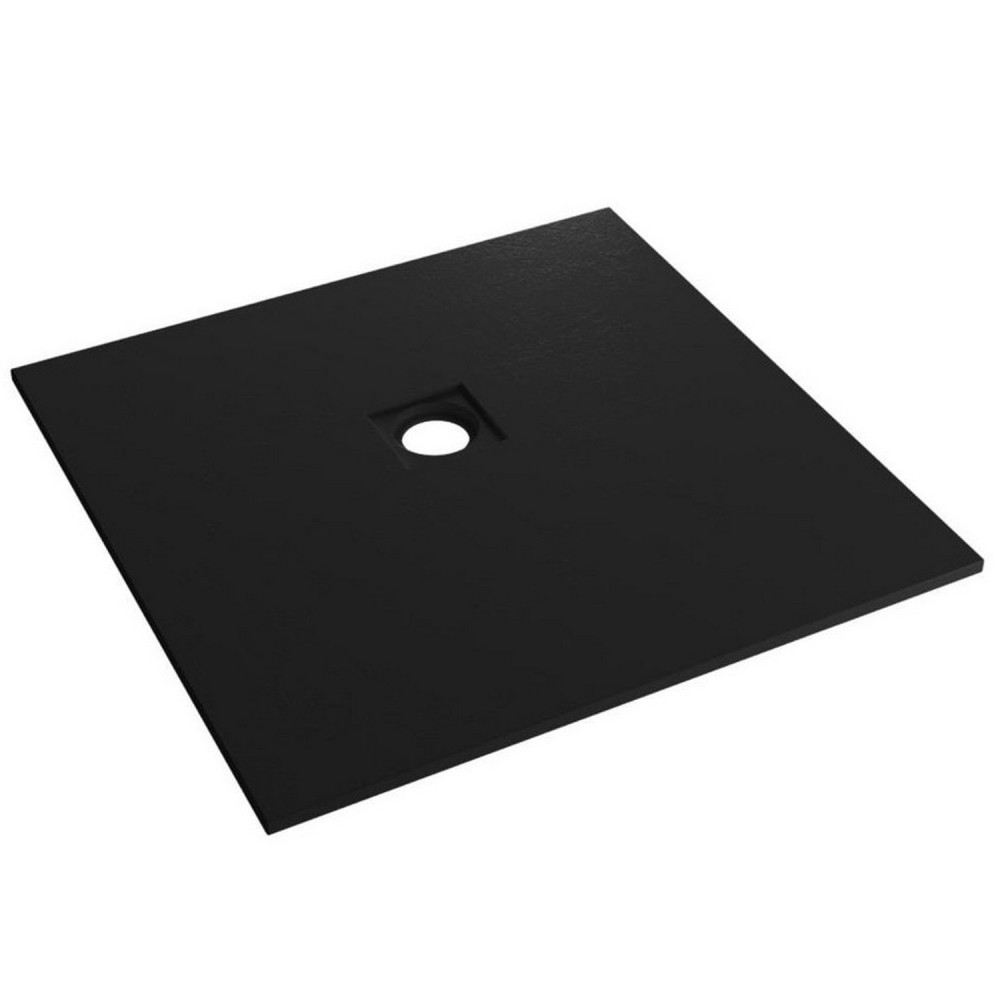 Crossland 900mm x 900mm Black Slate Square Shower Tray