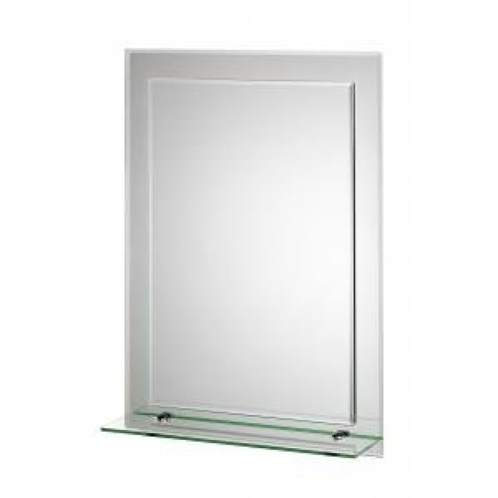 Croydex Devoke Rectangular Double Layer Mirror with Shelves