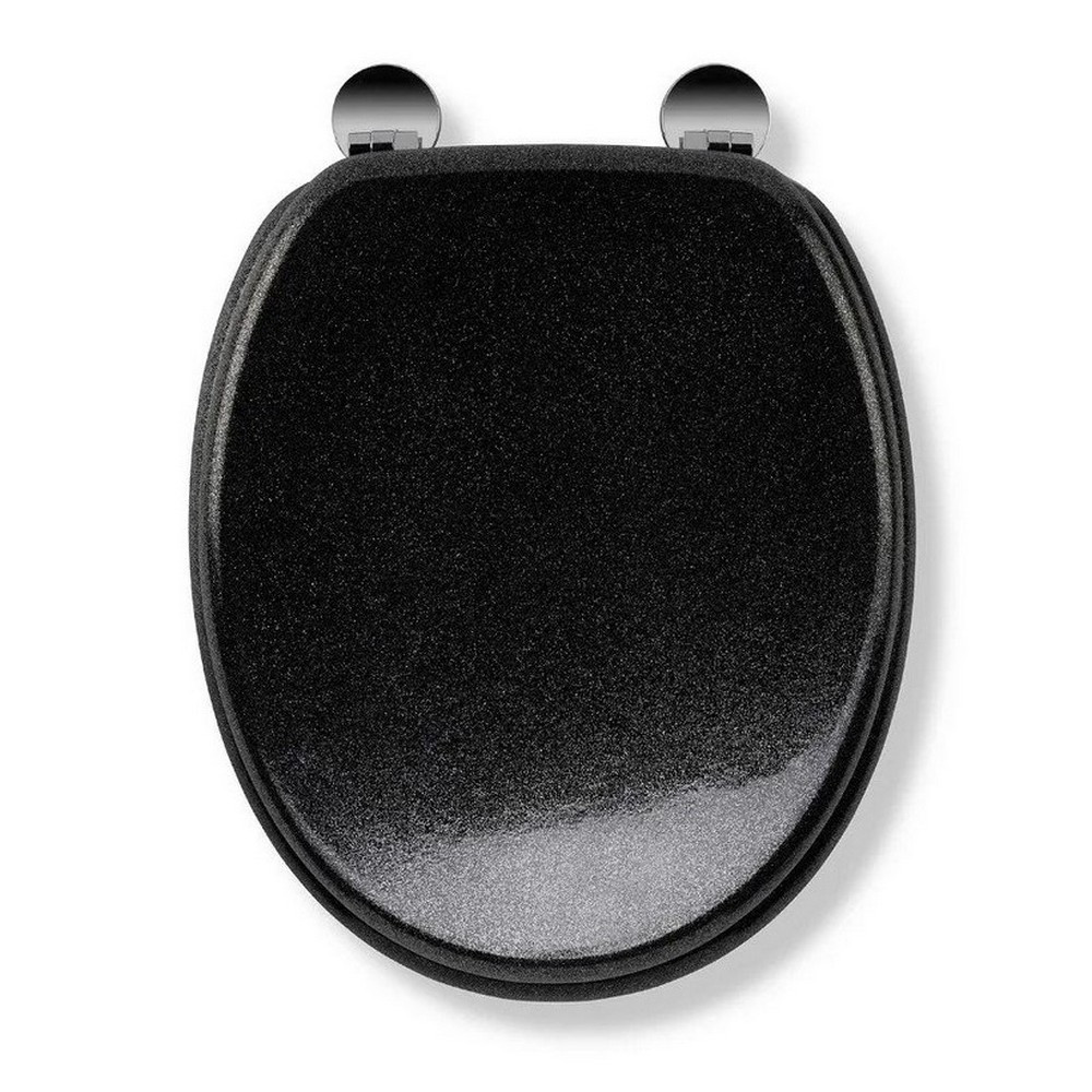 Croydex Flexi-Fix Black Quartz Toilet Seat (1)