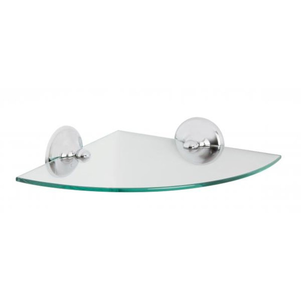 S2Y-Croydex Flexi-Fix Grosvenor Chrome Glass Corner Shelf-1