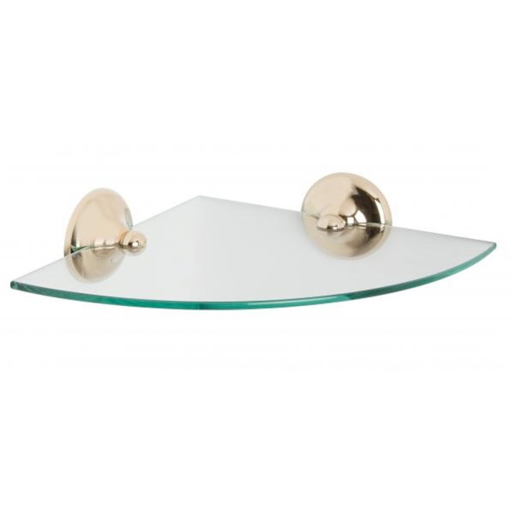S2Y-Croydex Flexi-Fix Grosvenor Gold Glass Corner Shelf-1