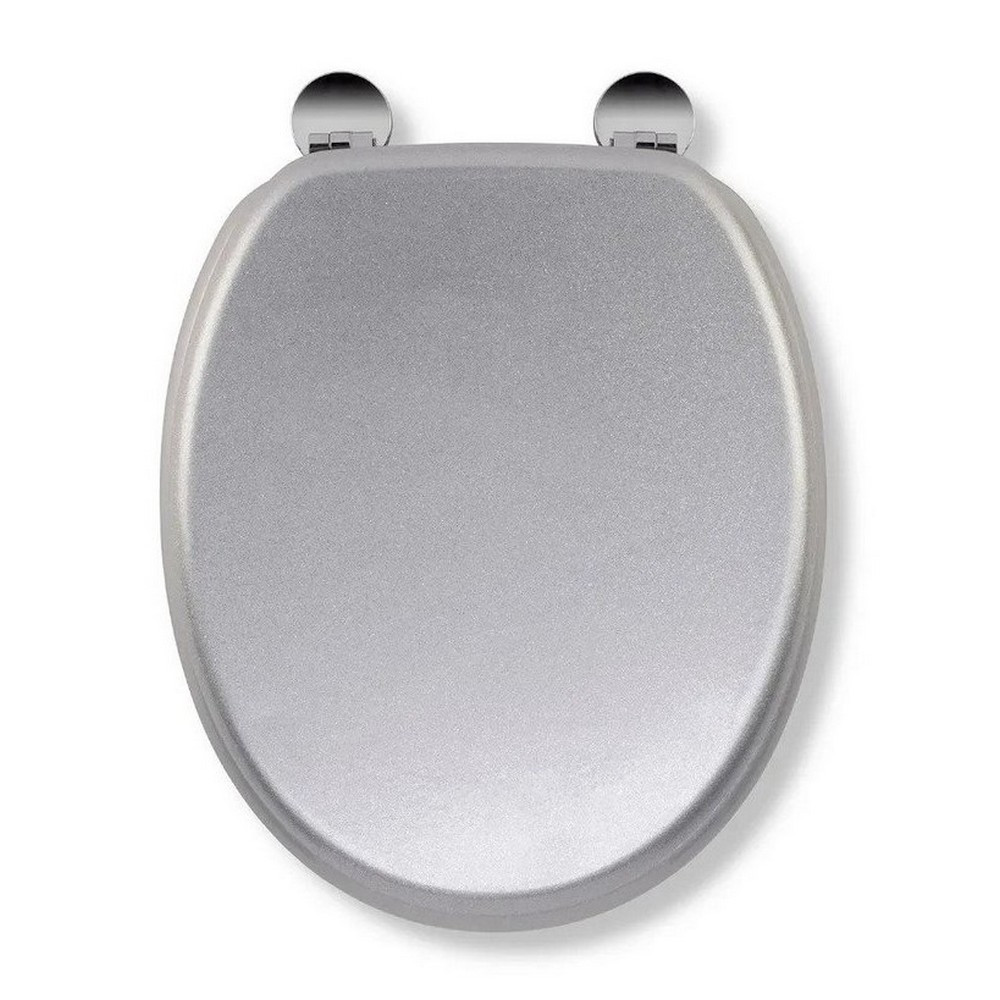 Croydex Flexi-Fix Silver Quartz Toilet Seat (1)