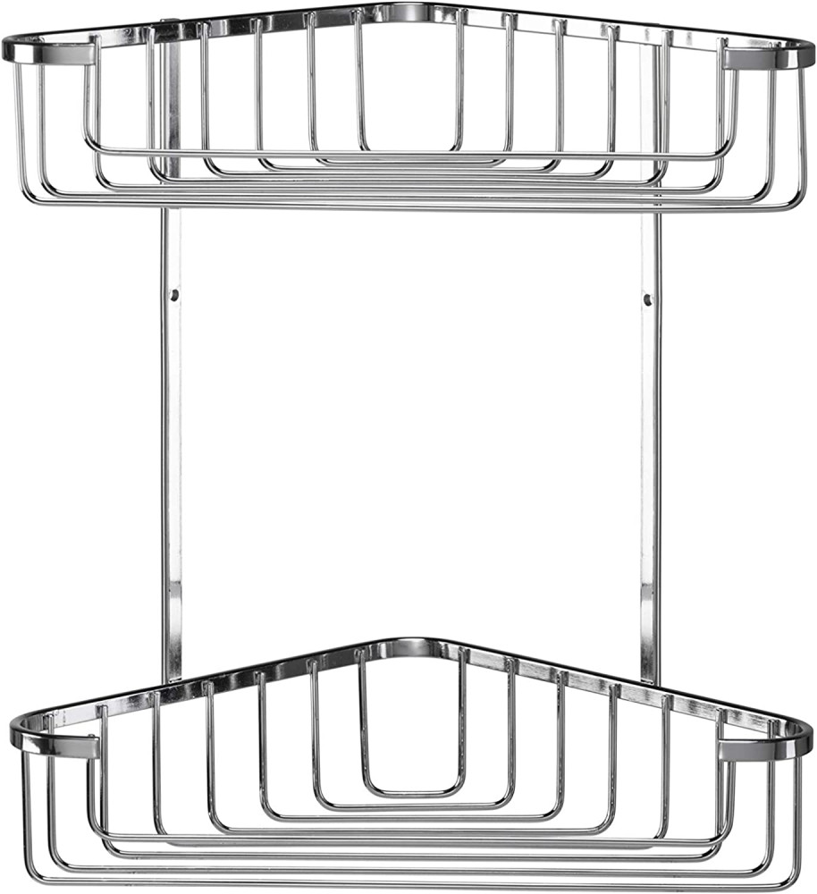 QM263841 Croydex Large Two Tier Wire Corner Basket