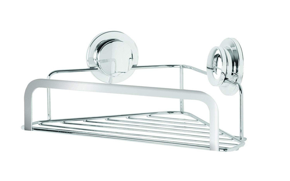 STY-Croydex Stick 'N' Lock Corner Basket-1