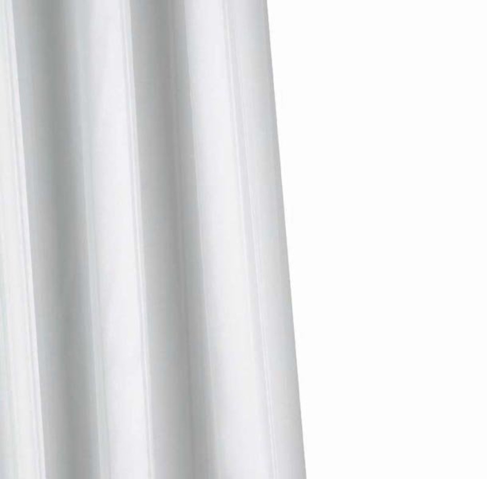 Croydex Textile Shower Curtain - Plain White