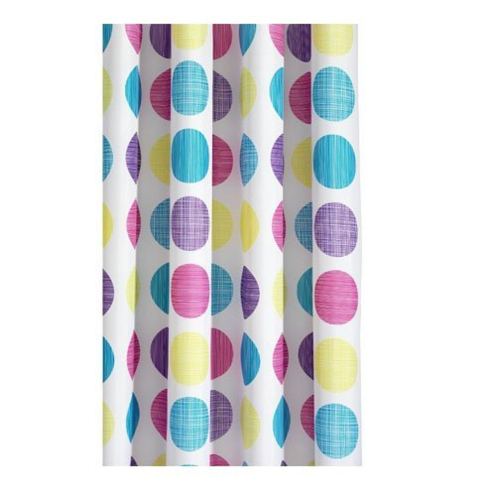 Croydex Textile Shower Curtain - Textured Dots
