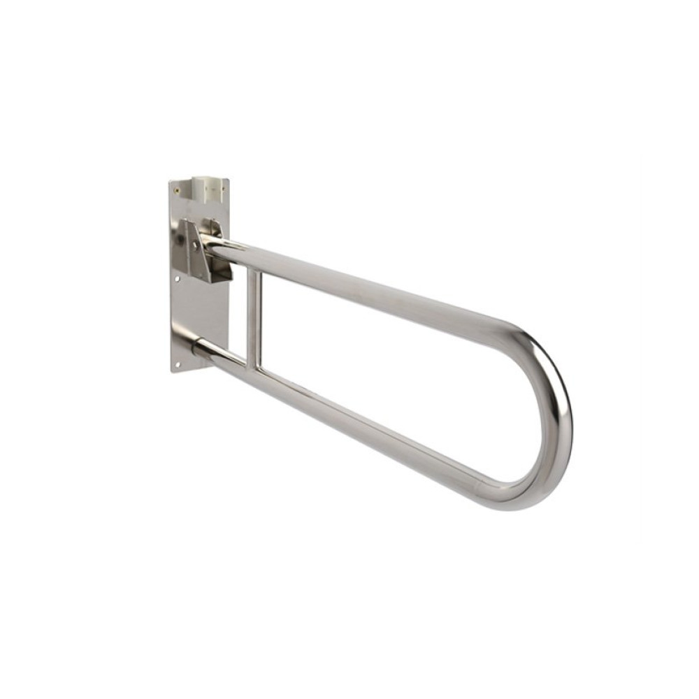 Croydex stainless fold away hand rail - Down Position