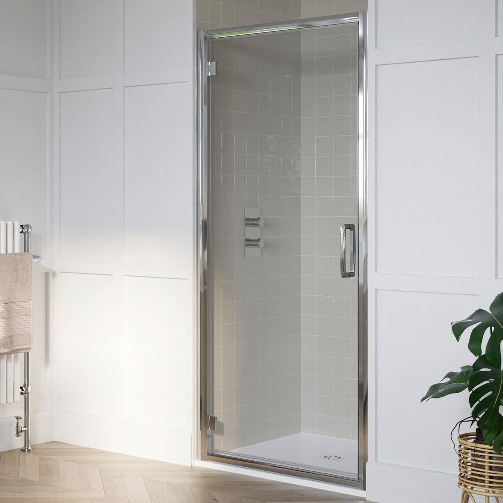 Dawn Apollo 800mm Hinged Shower Door in Chrome (1)