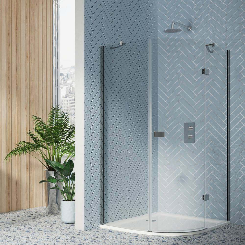 Scudo Dawn Athena 1200 x 800mm Hinged Offset Quadrant Chrome Shower Enclosure