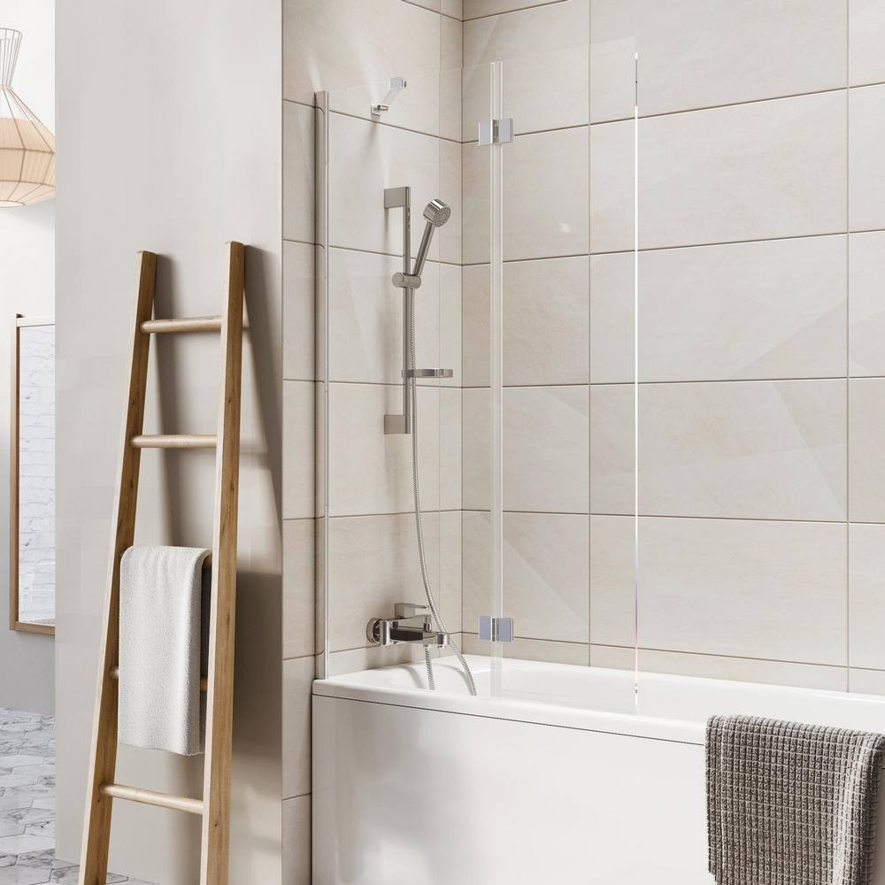 Scudo Dawn Thalia 1500 x 900mm Chrome Outward Opening Bath Screen