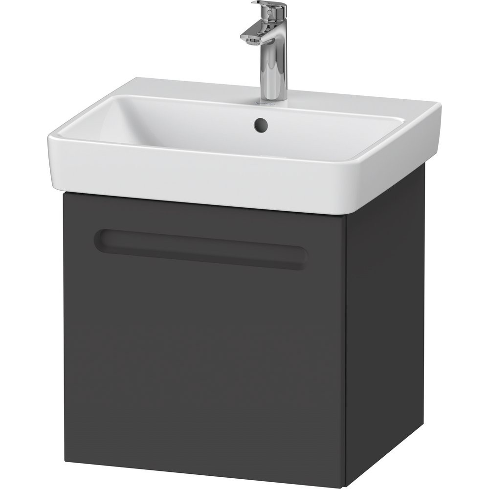 Duravit No 1 Matt Graphite 490mm Wall Hung Vanity Unit and Basin