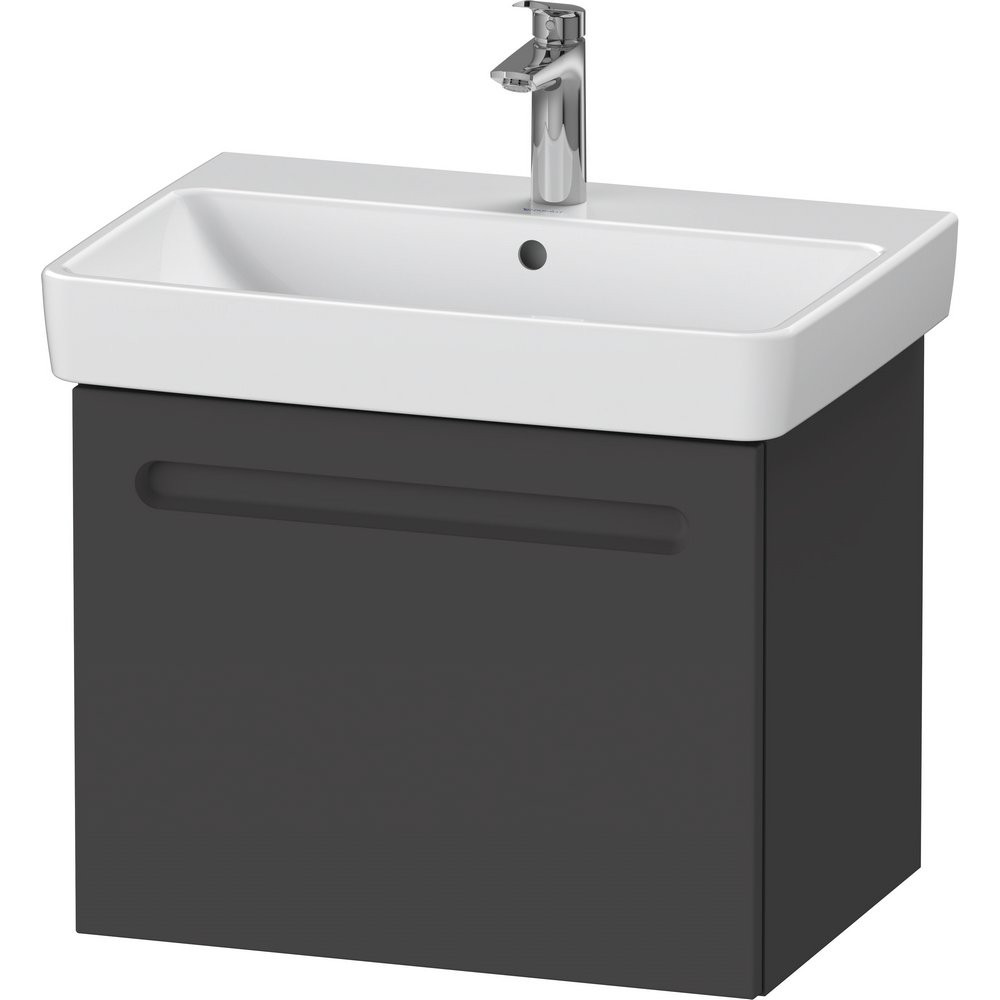 Duravit No 1 Matt Graphite 590mm Wall Hung Vanity Unit and Basin