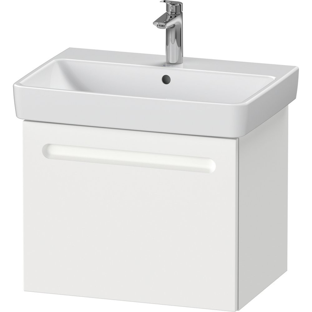 Duravit No 1 Matt White 590mm Wall Hung Vanity Unit and Basin